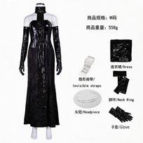 Žvaigždžių karai Padmės karalienės Cosplay suknelė Helovino kostiumas Suaugusioms moterims Elegantiška suknelė S juoda