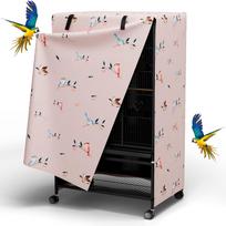 Nighttime Bird Cage Cover with Zipper Panel Blackout Birdcage for Winter Universal Breathable Good Night Enclosure for Bird 48X48X102cm balta
