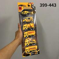 6 vnt. Automobilio modelio žaislas ugniagesių sunkvežimio lėktuvo policijos inžinerinis modelis berniukams Kalėdų dovana Diecast 1/64 „Voiture Pull Back“ automobilių žaislai 399-443 gray