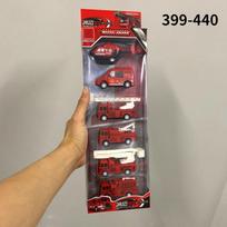 6 vnt. Automobilio modelio žaislas ugniagesių sunkvežimio lėktuvo policijos inžinerinis modelis berniukams Kalėdų dovana Diecast 1/64 „Voiture Pull Back“ automobilių žaislai 399-440 gray