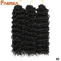 GOGO Curl Ocean Wave Braining Plaukų priauginimas Nėrimo Pintinės Sintetinės Afro Curl Hawaii Garbanotos Ombre Juodos Rožinės Vandens Bangos Kasytės Moterims 14 Inch black