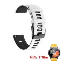 Skirta Xiaomi Watch 2 Pro dirželiui silikoninė apyrankė, skirta Mi Watch S3 Color 2 S1 Active Pro S2 42 46 mm išmaniojo laikrodžio apyrankei Correa priedai for Mi Watch S1 Pro juoda/balta