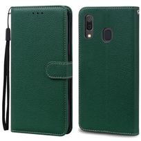 A40 dėklas Samsung Galaxy A40 dėklas Odinis piniginės tipo atverčiamas dėklas Samsung A40 A 40 dėklas SM-A405F dangtelis Coque Fundas Etui Capa For Samsung A40 tamsiai žalia spalva
