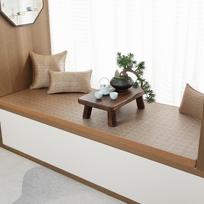 Chinese Summer Window Cushion Ledge Cushion Tatami Cushion Summer Mat Sofa Removable and Washable Sponge Window 45*45cm beige