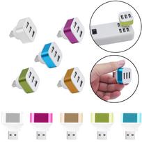 3 prievadų besisukantis USB 2.0 koncentratorius skirstytuvas mėlyna