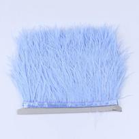 1 metras Natūralių Stručio plunksnų Apvadų Juostelė 6-15 cm Sijonui DIY Drabužiai Juoda Balta Stručio plunksnos Vestuvių Dekoracija 6-8 cm šviesiai mėlyna spalva
