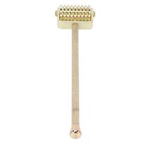 Face Massage Roller Aluminum Alloy Facial Ridged Roller for Arms Neck Face Whole Body beige