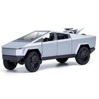 1/24 Tesla Cybertruck Pikapas Lydinio Automobilio Modelis Metalinis Žaislas Visureigiai Automobilio Modelis Imituojamas Garsas ir Šviesa Vaikų Žaislai Dovana sidabras