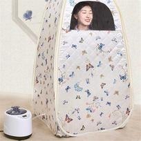 1200W 2.6L Lose Weight Detox Therapy Steam Fold Sauna Generator for Sauna SPA Larger Tent Portable Sauna Steam Bath Butterfly beige