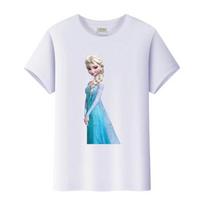 Saldūs Disney Ledo šalis Elza Anna Animaciniai Marškinėliai Laiski Marškinėliai Streetwear Palaidinės Vaikų Viršutiniai Drabužiai Apvalia Kaklo Marškinėliai Mergaičių Drabužiai Dovana 120 white