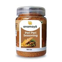 Anamaya Peri Peri Seasoning Powder 100 gms | Piri Piri Masala | Spice Level 3/5 | Pure & Natural Ingredients 100GM gray