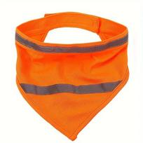 Fluorescent Pet Triangle Bandana Scarf Velcro Luminous Dog Scarf Reflective Dog Lightweight Scarf Pet Scarf Bib Dog Accessories oranžinė