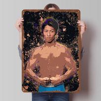 Naoya Inoue Boksininkas Metaliniai Plakatai Individualūs Vintažiniai Metaliniai Ženklai Sienų Menas Retro Skardos Plokštelė Vyro Urvelio Miegamojo Dekoras Jaukus Namas 7.9x11.8In(20x30cm) gray