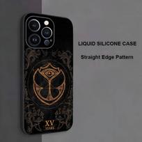 T-Tomorrowland-ES Muzikinis telefono dėklas iPhone 17,16,15,14,13,12,11 ,Pro Max,XS,X,XR,SE,Mini,8,7,Minkštas silikoninis juodas dangtelis iPhone15 black