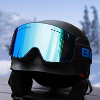2026 išmanūs fotochrominiai magnetiniai atverčiami slidinėjimo akiniai dvigubo sluoksnio apsaugantys nuo rasojimo lęšiai unisex nauji snieglenčių akiniai kalnams blue