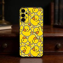 Geltonos Anties Mielas Telefono dėklas Samsung S25,S24,S21,S22,S23,S30,Ultra,S20,Plus,Fe,Lite Juodas Korpusas Samsung S21fe