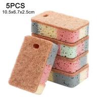 Dishwashing Sponge Wood Pulp Cotton Color Magic Cleaning Sponge Remove Rust Pot Brushes Kitchen Washing Tool Sponges beige