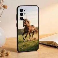 Art G-Galloping Horse Phone Case For Samsung S25,S24,S21,S22,S23,S30,Ultra,S20,Plus,Fe,Lite,Note,10,Black Cover Samsung S25ULTRA