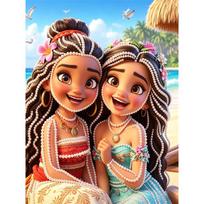 Disney Pearl Art Painting Anna and Olaf Handmade diy5D Pearl Gem Painting Pictures Crafts Special Shape Home Wall Decoration 30x40 black