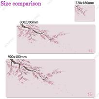 Baltas Sakura žaidimų pelės kilimėlis Japonijos vyšnių žiedų pelės kilimėlis Nešiojamojo kompiuterio žaidėjų pelės kilimėliai Stalo kilimėlis Kompiuterių stalai Biuro reikmenys 800x300x2mm gray