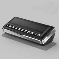 1Pc Solar Auto Phone Number Plate Led Lighting Temporary Parking Card Hidden Plates Auto Park Stop Multiple Number Parking Gadgets
