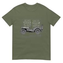 Willys Mb Vintage Visureigis Klasikinis Antrojo Pasaulinio Karo Marškinėliai L gray