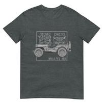 Willys Mb Vintage Visureigis Klasikinis Antrojo Pasaulinio Karo Marškinėliai XL gray