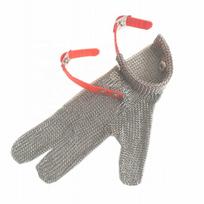 Trijų pirštų apsauga nuo taikinio Nerūdijančio plieno rankų apsauga Darbinės pirštinės Apsauga nuo pjovimo (Silver,Cut-Protection Gloves&XXS) sidabras