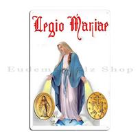 Legion Of Mary Metal Plaque Cinema Printing Plaques Garage Cinema Tin Sign Poster 20x30cm（7.8x11.8inch） gray