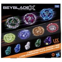 BEY BLADE X X-Treme papildymo rinkinys 3 ašmenys 4 fiksatoriai 5 antgaliai kovinis virbalas žaislas tinkamas nuo 8 metų.