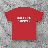 Dibs On The Drummer Baby Tee Funny Band Shirt Retro Y2K Graphic Tee Music Concert Baby Tee Cute Crop Top Drummer Girl Shirt XL gray