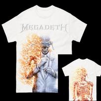 Skull Splitting Metal Vintage White Megadeth Band TShirt Cotton Graphic Tee Unisex Unisex Summer Streetwear M beige