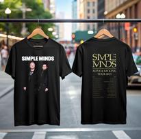 Simple Minds Tour 2025 T-Shirt Mens Womens Tees Top Rock Band Tee Alive and Kicking Gift for Men 100 gray