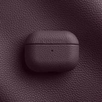 Melkco Originalaus karvės odos dėklas AirPods Pro 3 2 Pro3, Premium ausinių dangtelis AirPods 4 3 Pro 3 2, verslo dėklai for airpods Pro 3 violetinė
