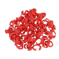 100Pcs 16~18.5mm Chicken Foot Rings Adjustable Poultry Leg Snap Ratchet No Number Buckle Clip Chick Duck Goose Pigeon Raising (White,100Pcs) balta