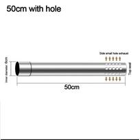Camping Stove Accessories Stainless Steel Flue Extension Tube Diameter 6CM Round Stove Pipes Chimney Spark Arrestor Tents gray