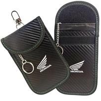 Anglies pluošto motociklo raktų dėklas Signalų blokavimo krepšys RFID apsaugos kišenė Honda NSS350 CB400 650 CB500X NC750X CB650R CBR954 žalia
