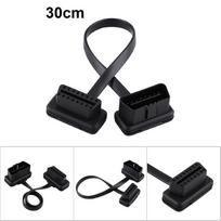 Car Auto 16 Pin Male to Female OBD2 Extension Cable Diagnostic Adapter 30cm/12inch Length black