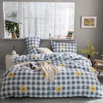 Aloe Cotton Soft Plaid Duvet Cover - Skin-Friendly, Washable, Comfortable, Warm, and Close-Fitting. 150x200 cm