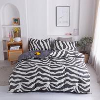 Aloe Cotton Soft Plaid Duvet Cover - Skin-Friendly, Washable, Comfortable, Warm, and Close-Fitting. 150x200 cm dryžiai