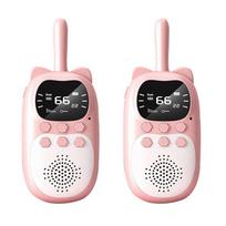 2 vnt Vaikiški Walkie Talkie įkraunamas 1000 mAh delninis 0,5 W 3 km radijo siųstuvas-imtuvas Vidinis telefonas vaikams Žaislai Gimtadienio dovanos