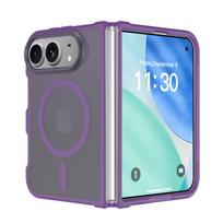 Skirta iPhone 18 Fold iPhone Ultra Magnetinis Belaidis Įkrovimas Skaidrus Telefono Dangtelis Magsafe Dėklui Su Objektyvo Apsauga Smūgiams Atsparus Dangtelis iPhone Ultra violetinė