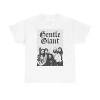 Gentle Giant Grafinis Marškinėlis Senovinis Roko Grupės Unisex Sunkaus Medvilnės Marškinėlis XXXL white