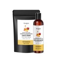 Apple Cider Vinegar Refreshing Hair Care Set - Cleanses, cares for, and leaves hair smooth, shiny, and voluminous black