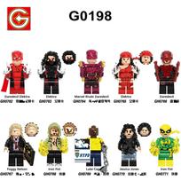 Superhero Series Daredevil Iron Fist Bullseye Ricca Action Figure Building Blocks Toy,Creative Educational Gift for Kids G0198（0762-0771）