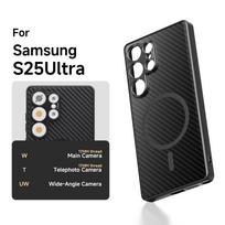 PICKOGEN 17mm Mount Phone Case for Samsung Galaxy S24 / S25 / S26 Ultra Magnetic Phone Case Cage Compatible Photographic Lens gray