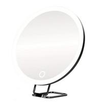 360° Adjustable Stand Magnifying Mirror with Light High-Definition Portable Cosmetic Mirrors  Women Black 30X