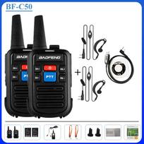 2/4PCS Baofeng BF-C50 Mini Walkie Talkie UHF 400-480mhz Type-C Charging 16 Channels For Kids Gift Portable Ham Radio Comunicador AU Plug