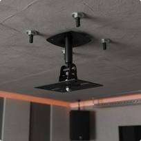 Viršutinio garsiakalbio laikiklis Tvirtas laikiklis Didelė apkrovos talpa Akustinis tvirtinimas Short Rotating Tray black