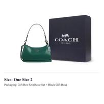 COACH Teri Cow Leather Crossbody Bag, Shoulder Bag Medium Women's Emerald Green CV938-QBDM9 One Size 2 black